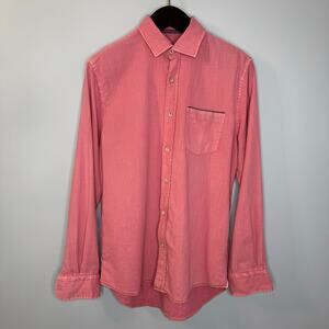 Borgo28 Mens Cotton Long Sleeve Button down Shirt Men's M Casual Preppy